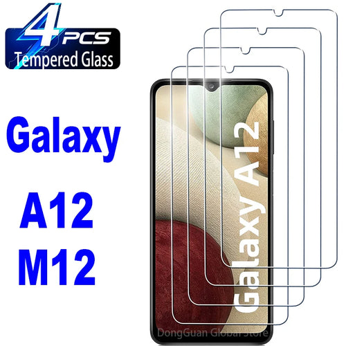 2Pcs/4Pcs Tempered Glass For Samsung Galaxy A12 M12 A12 Nacho F12