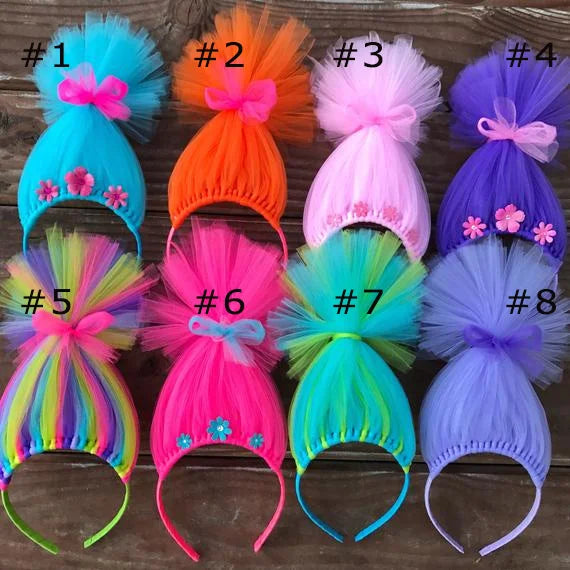 1pc Trolls Headband Kids Birthday Party Hair Accessories Princess