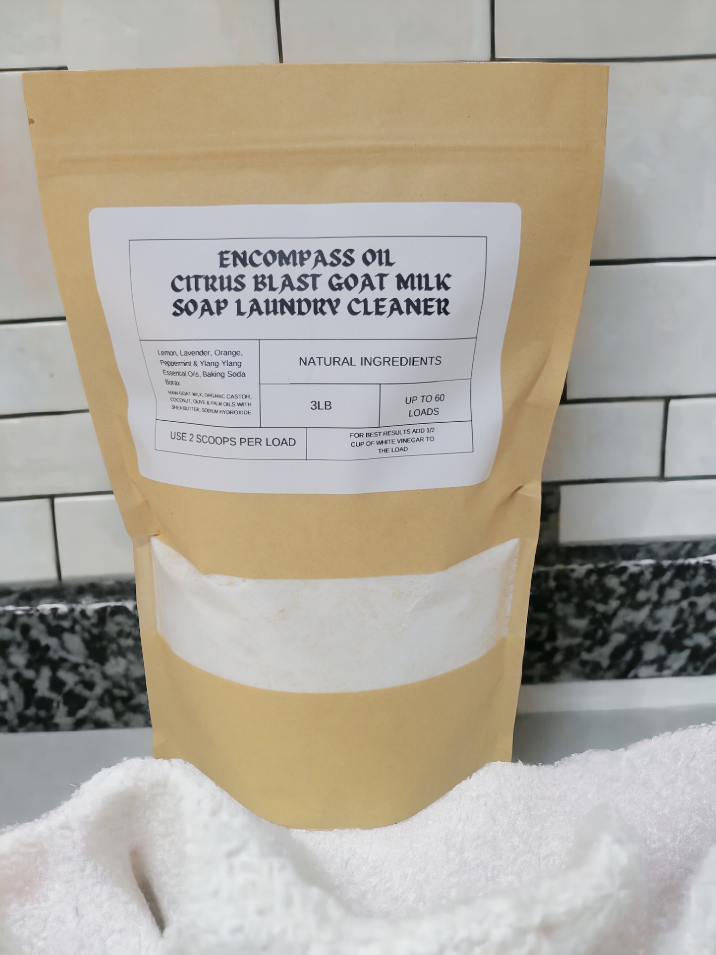 3.lbs Encompass Oil Goat Milk Laundry Soap